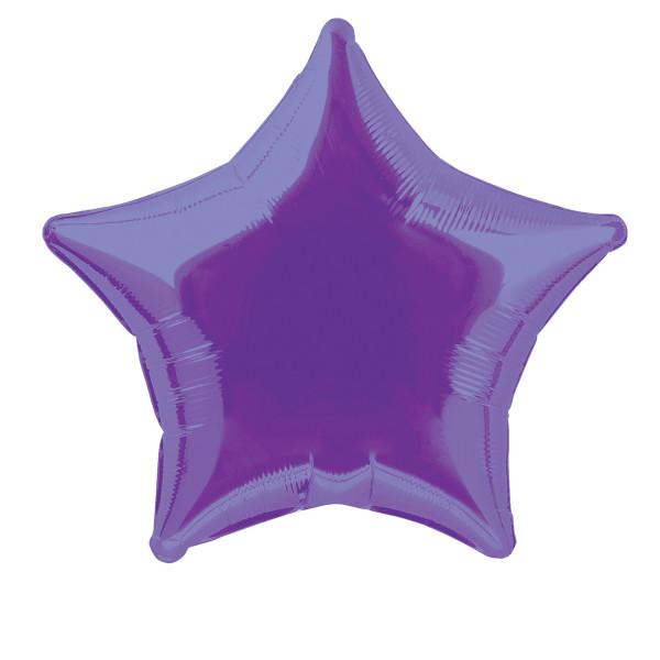 Purple Star Foil Balloon 50cm - Party Savers