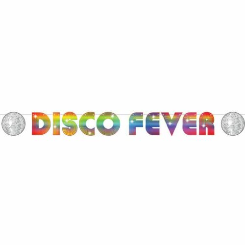 70s Disco Fever Streamer 6in x 7ft - Party Savers