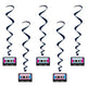Cassette Tape Whirls 3ft 5pk - Party Savers