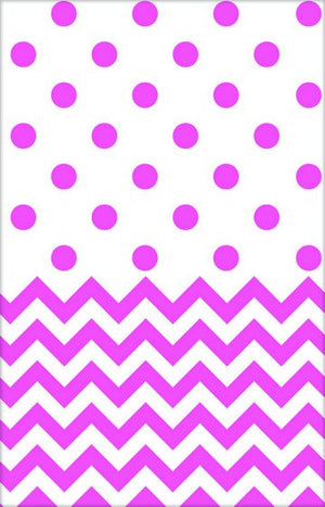Chevron Plastic Tablecover 1.37m x 2.59m Each