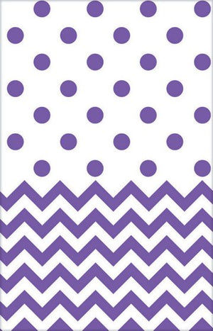 Chevron Plastic Tablecover 1.37m x 2.59m Each