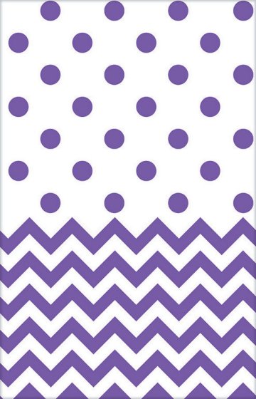 Chevron Plastic Tablecover 1.37m x 2.59m Each