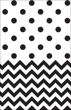 Chevron Plastic Tablecover 1.37m x 2.59m Each