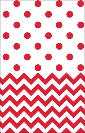 Chevron Plastic Tablecover 1.37m x 2.59m Each