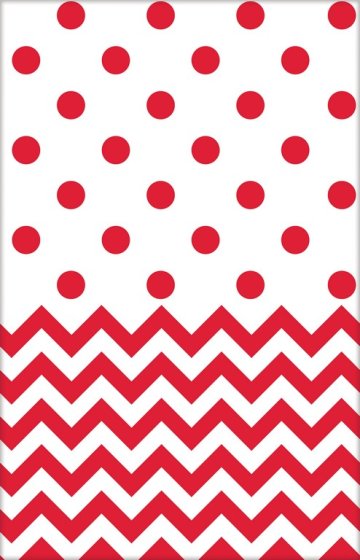 Chevron Plastic Tablecover 1.37m x 2.59m Each