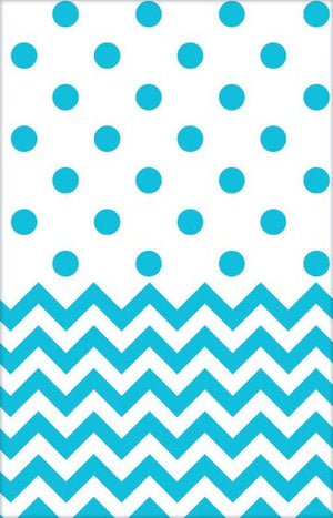 Chevron Plastic Tablecover 1.37m x 2.59m Each