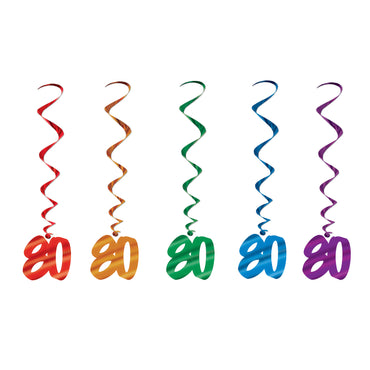80 Whirls 91cm 5pk - Party Savers