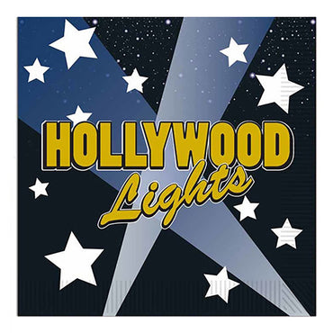 Hollywood Lights Beverage Napkins 16pk - Party Savers