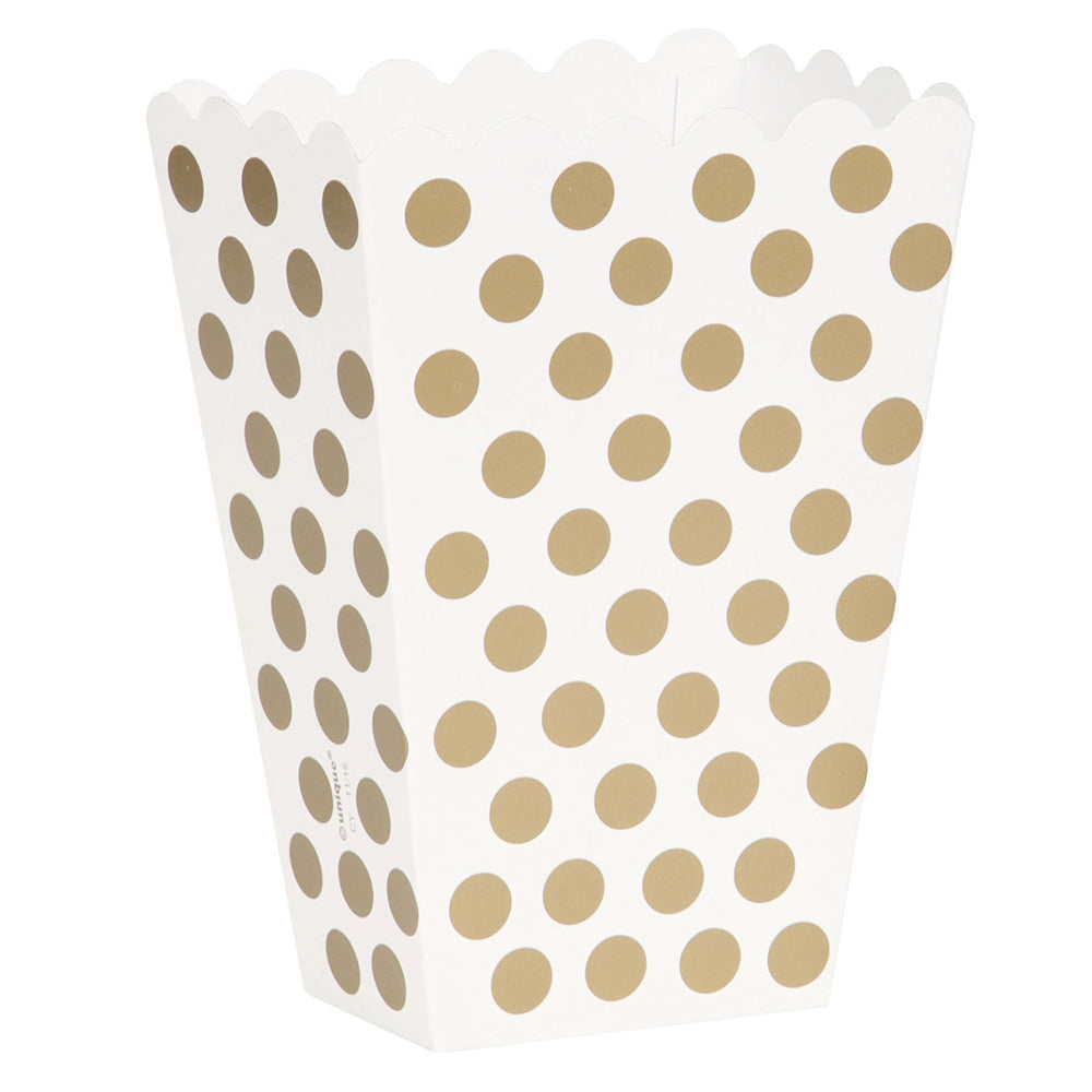 Gold Dots Treat Boxes 8pk - Party Savers