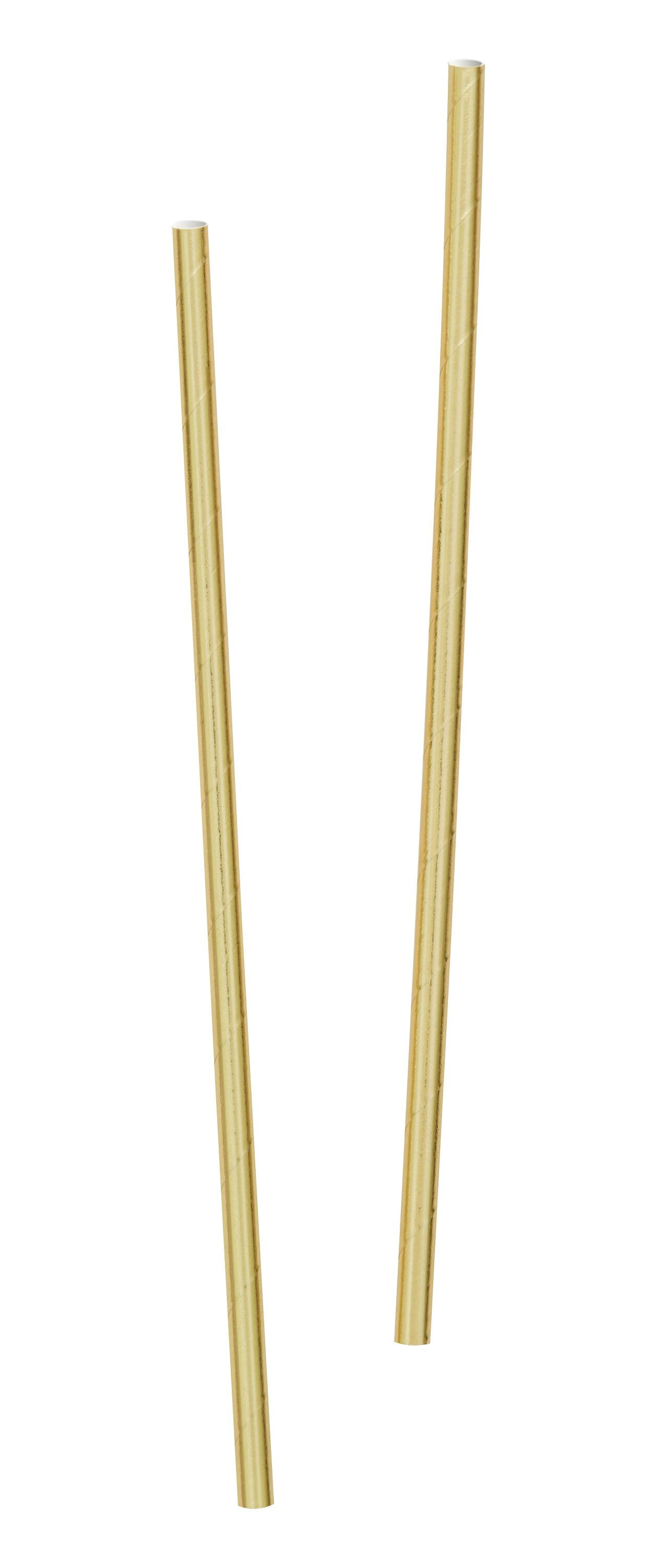 Silver Foil Paper Straws 10pk - Party Savers