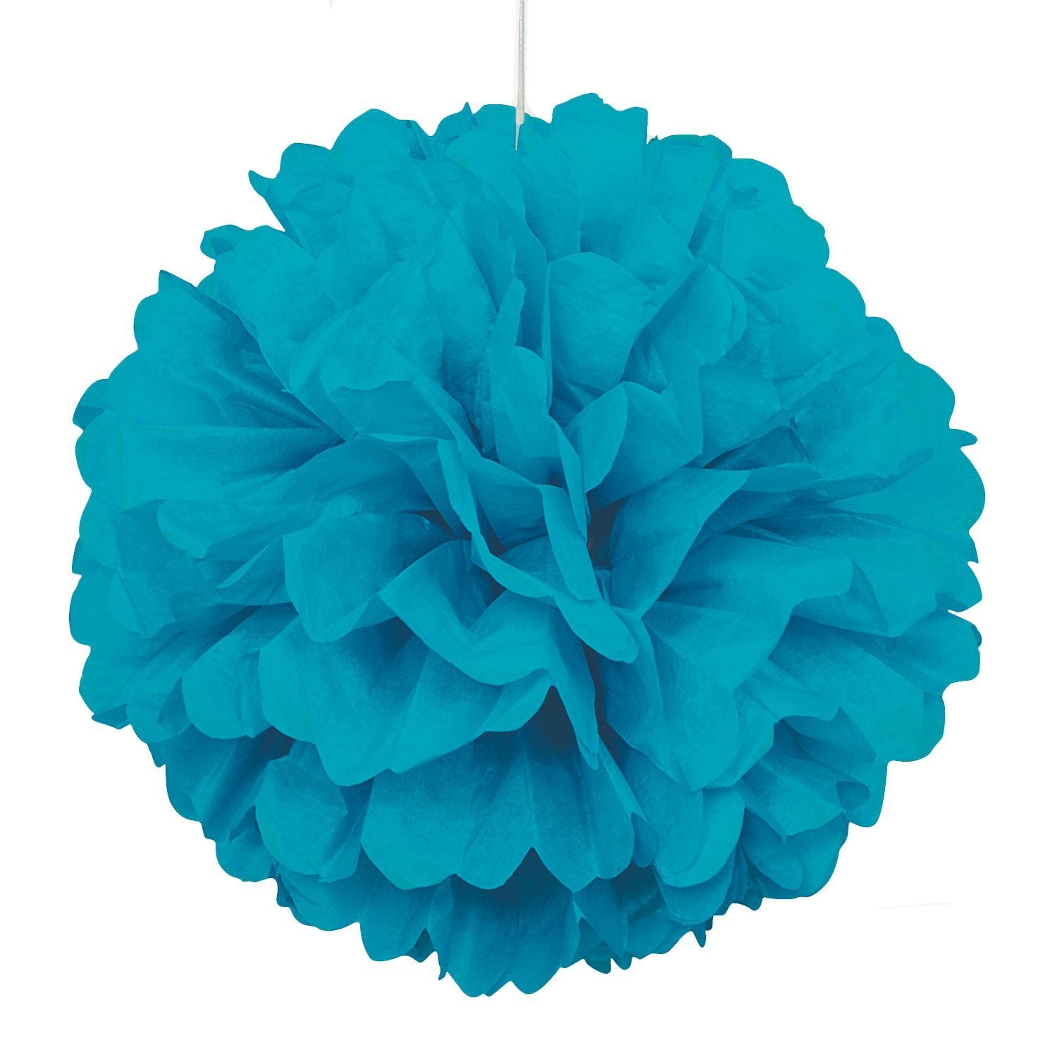 Teal Puff Decoration 40cm - Party Savers