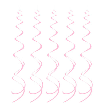 Pastel Pink Hanging Swirls 8pk - Party Savers