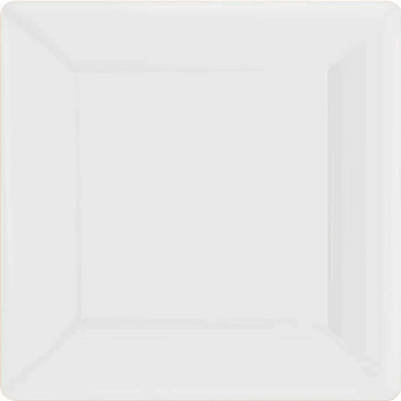 Festive Green Square Paper Plates 17cm 20pk - Party Savers