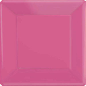 Caribbean Blue Square Paper Plates 17cm 20pk - Party Savers