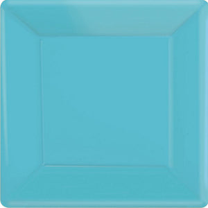 Robin Egg Blue Square Paper Plates 17cm 20pk - Party Savers