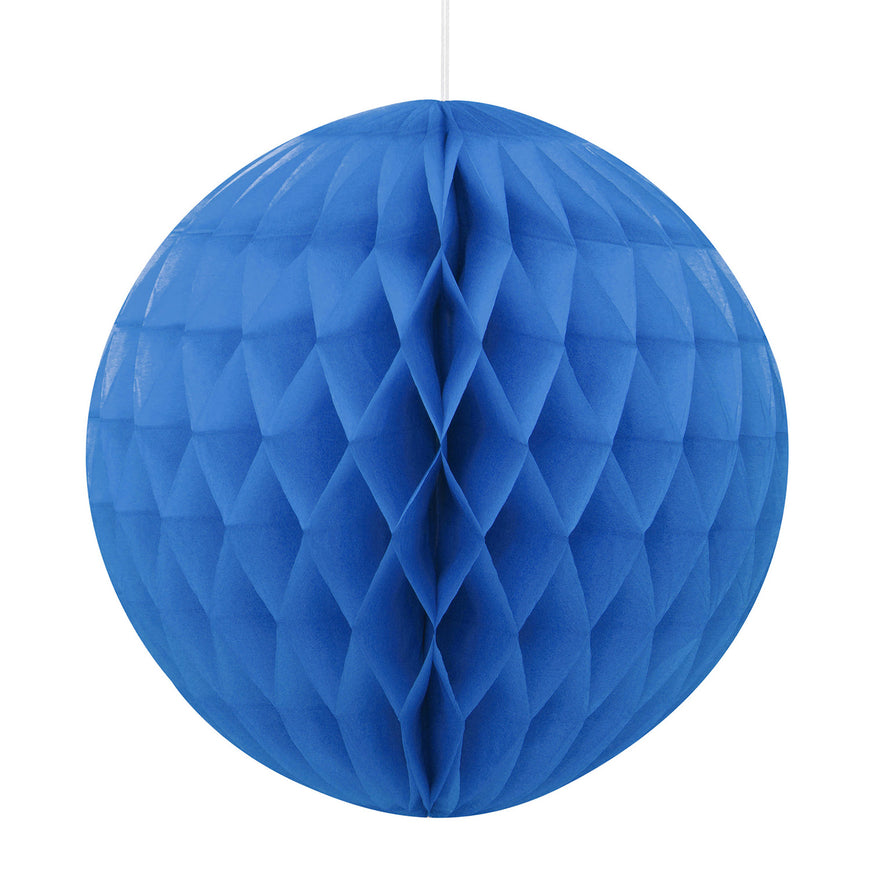 Royal Blue Honeycomb Ball 20cm - Party Savers