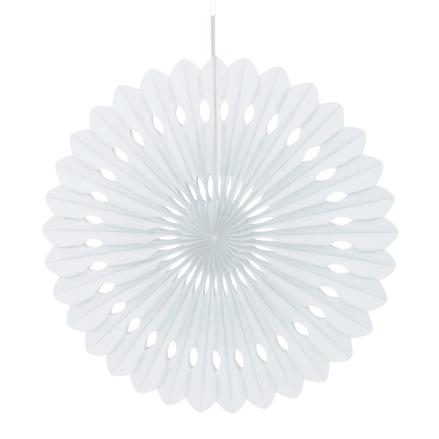 White Decorative Fan 40cm - Party Savers