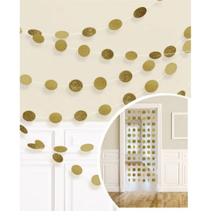 Kiwi String Decorations Glitter Round 7ft 6pk - Party Savers