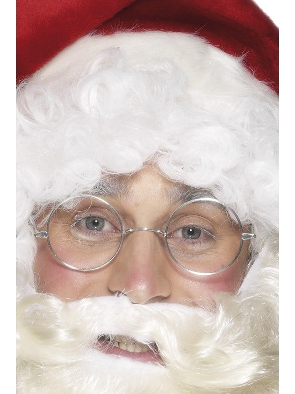 Grey Wire Framed Santa Specs - Party Savers