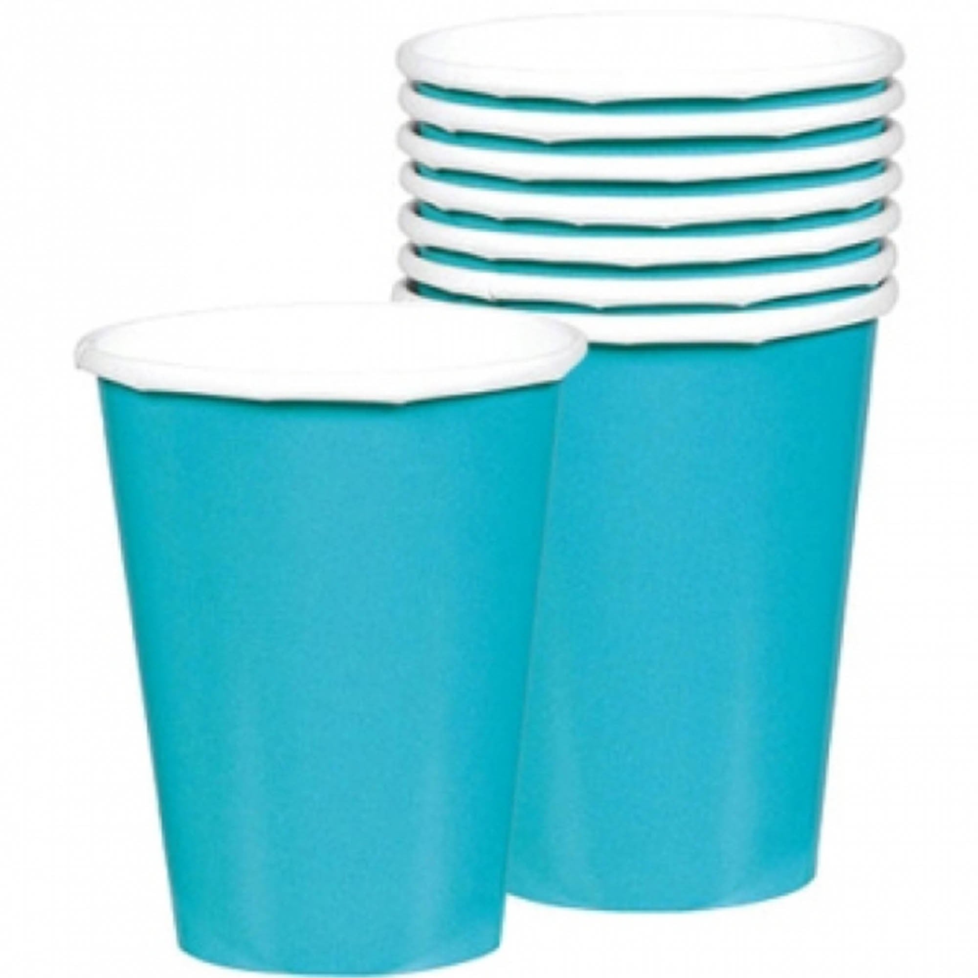 Caribbean Blue Paper Cups 266ml 20pk