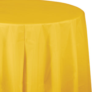 White Plastic Round Tablecover 213cm - Party Savers