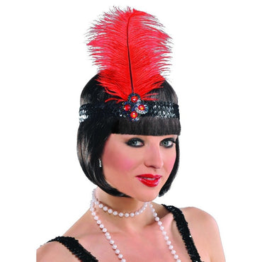 Gatsby Girl Feather Headband - Party Savers