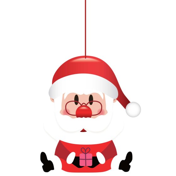 Santa Door Hanger Decoration 25cm x 30cm Each
