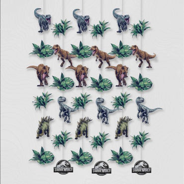 Jurassic Into The Wild Hanging String Decorations 2.13m 6pk