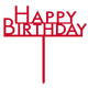 Red Acrylic Happy Birthday Cake Topper Pick Each