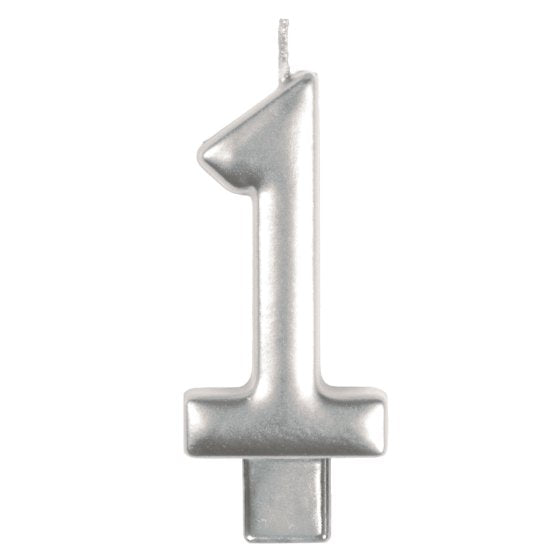 Numeral Moulded Candle 8cm Each