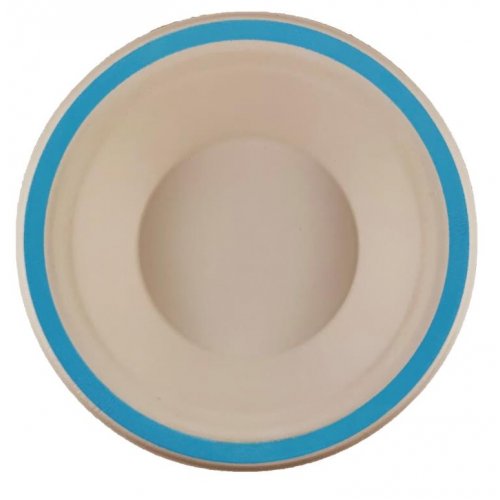 Light Blue Sugarcane Bowl 160mm 10pk - Party Savers