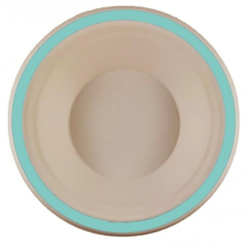 Mint Green Sugarcane Bowl 160mm 10pk - Party Savers