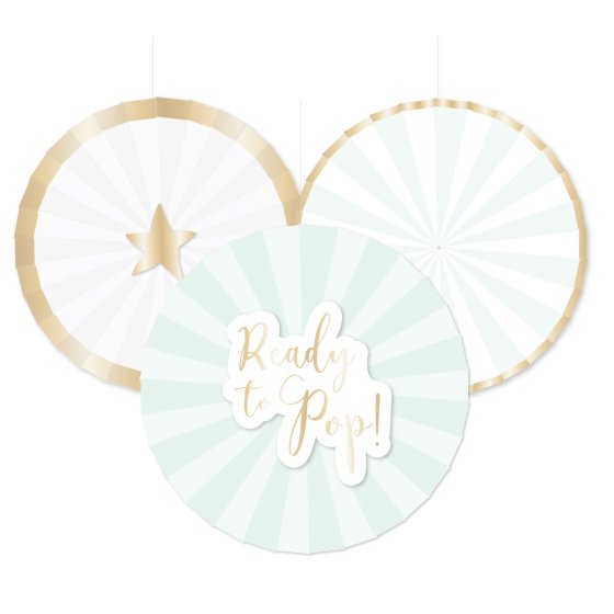 Ready To Pop Fan Decorations 30cm 3pk
