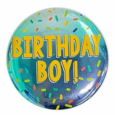 Birthday Boy! Confetti Badge 6cm Each
