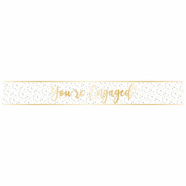You're Engaged Gold Foil Banner 2.7m Each