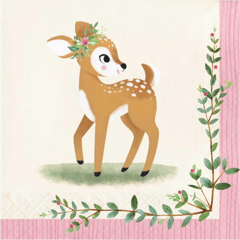 Deer Little One Lunch Napkins 16pk