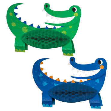 Alligator Honeycomb Centrepiece 3D Set 21cm x 30cm 2pk
