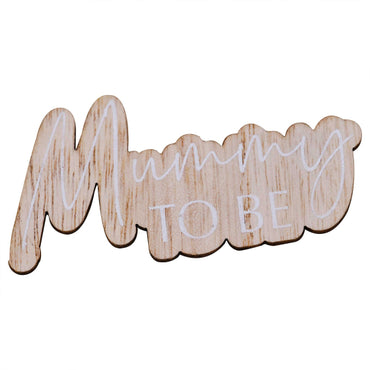 Hello Baby Mummy to be Wooden Badge 3.5cm x 7cm Each