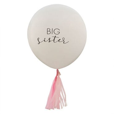 Hello Baby Big Sister White Balloon 45cm 3pk