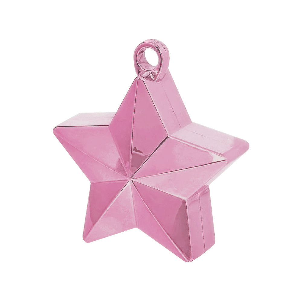 Pastel Pink Star Balloon Weight - Party Savers