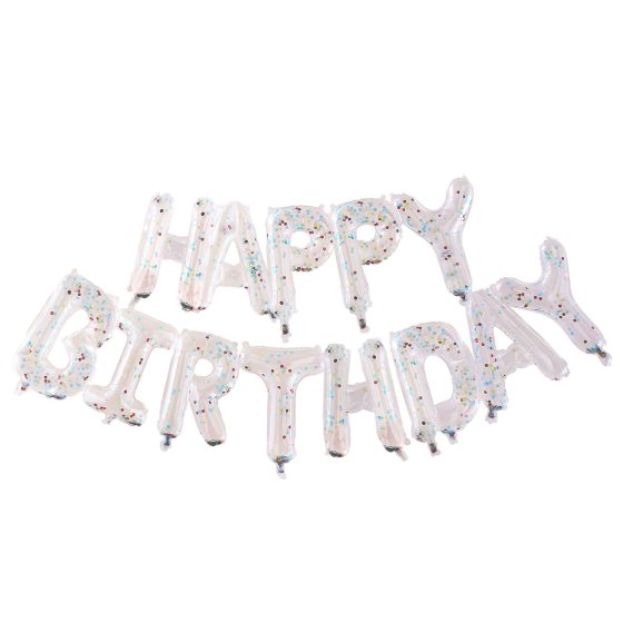 Mix It Up Brights Confetti Clear Foil Balloon Bunting