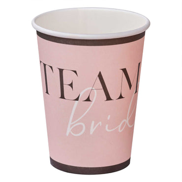 Future Mrs Team Bride Hen Party Paper Cups 9oz 8pk