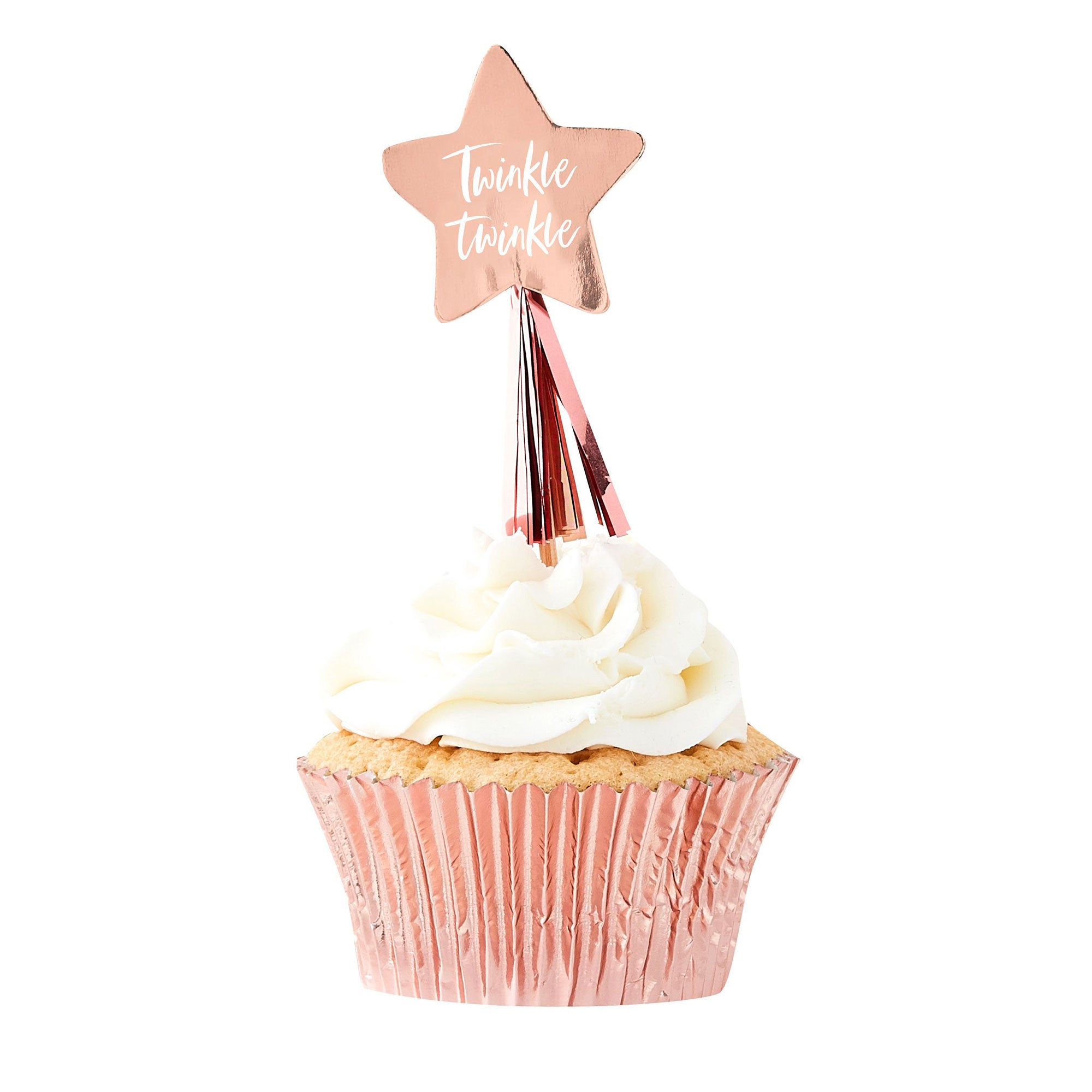 Twinkle Twinkle Cupcake Toppers - Rose Gold