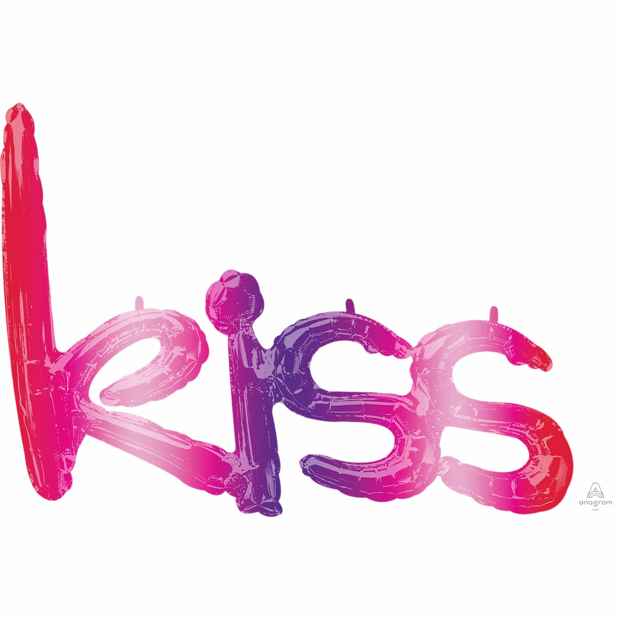 Kiss Phrase Foil Balloon 68cm Each