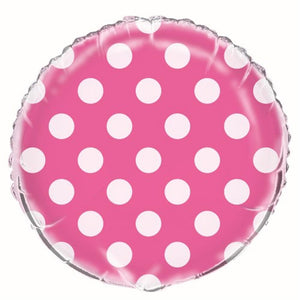 Royal Blue Dots Round Foil Balloon 45cm - Party Savers