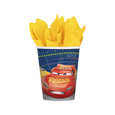 Cars 3 Cups 266ml 8pk - Party Savers
