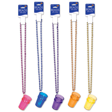 Beads with Glass 33in. 2.5 Oz Assorted Designs Each - Party Savers