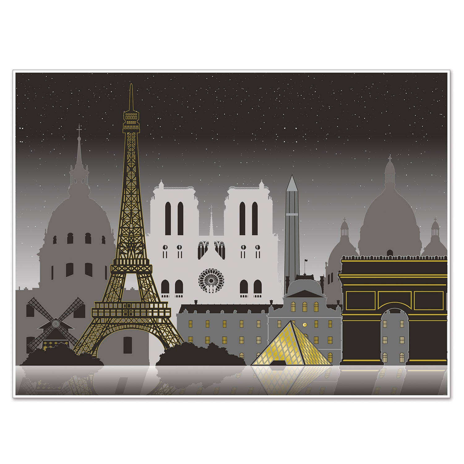 Paris Cityscape Insta-Mural 5ft x 6ft. - Party Savers