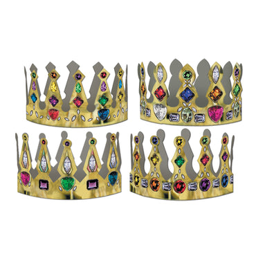 Printed Jeweled Crowns 4in. - Party Savers