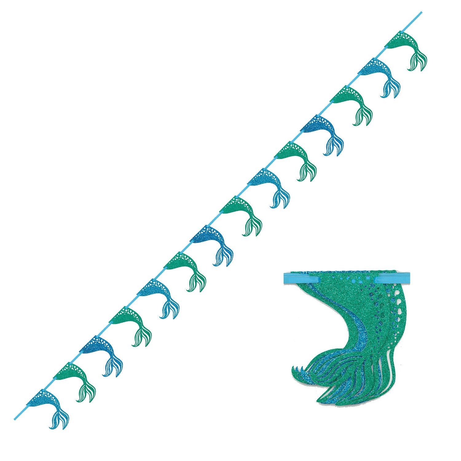 Mermaid Glitter Garland 2.74m - Party Savers